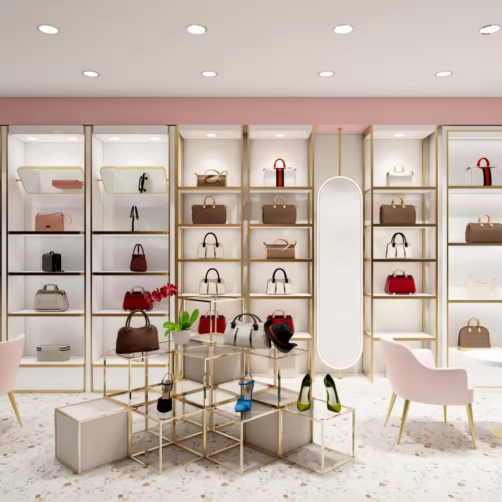 handbag store displays