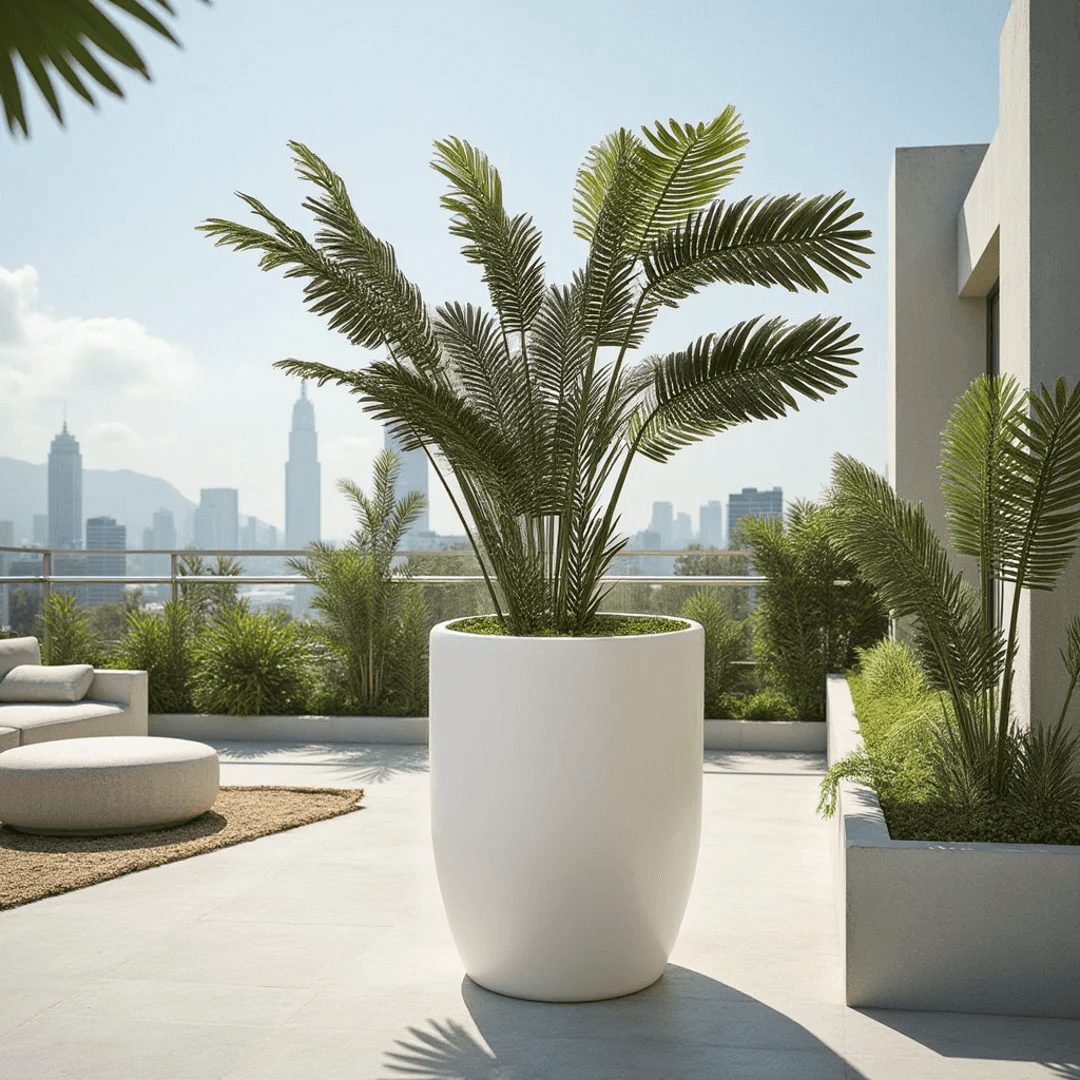 Outdoor Fiberglass Vase Planter