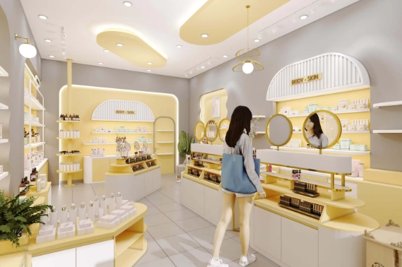 Popular modern cream yellow theme beauty shop
