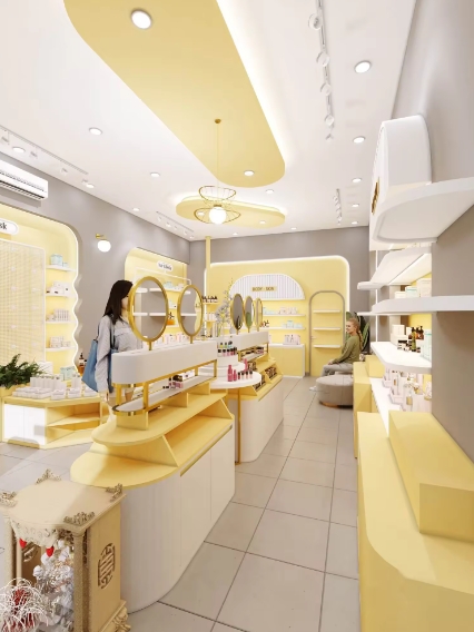 Popular modern cream yellow theme beauty shop