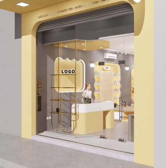 Popular modern cream yellow theme beauty shop