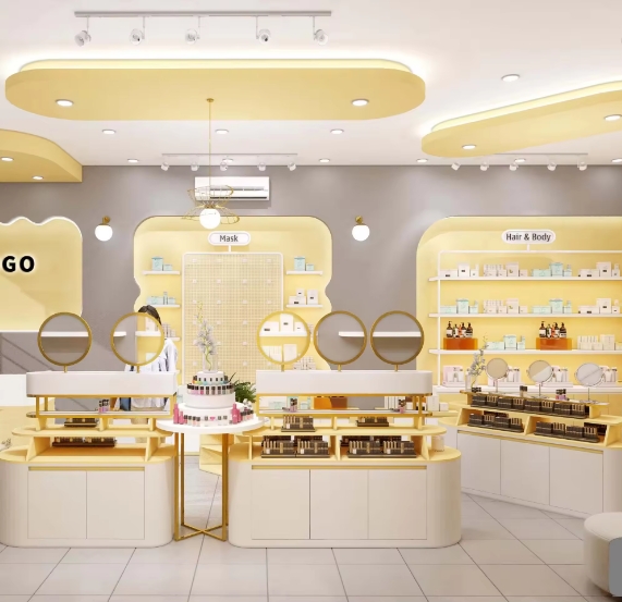 Popular modern cream yellow theme beauty shop