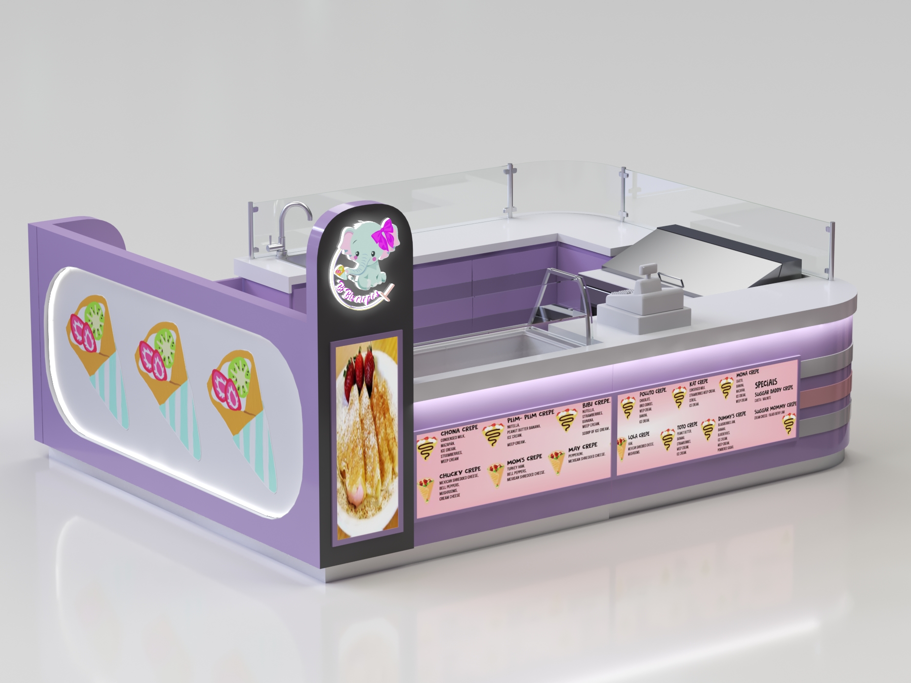 purple kiosk