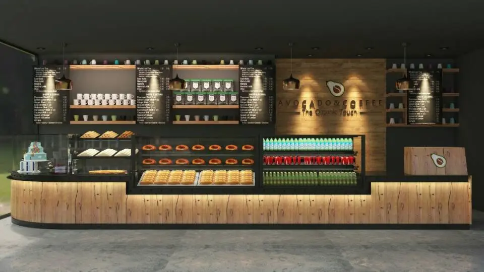 coffee shop bakery counter