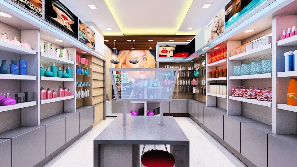cosmetic showroom design