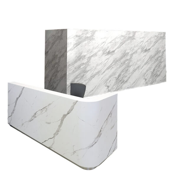 marble stone reception desk