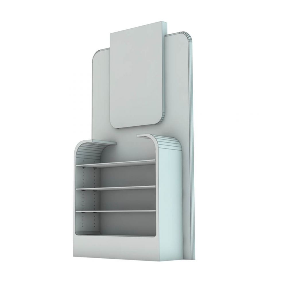 white display rack
