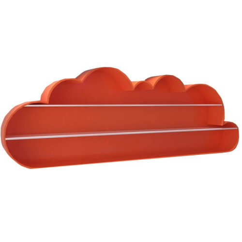 red Wall-Mounted Shelves