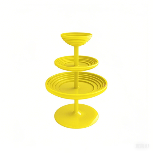 yellow display stand