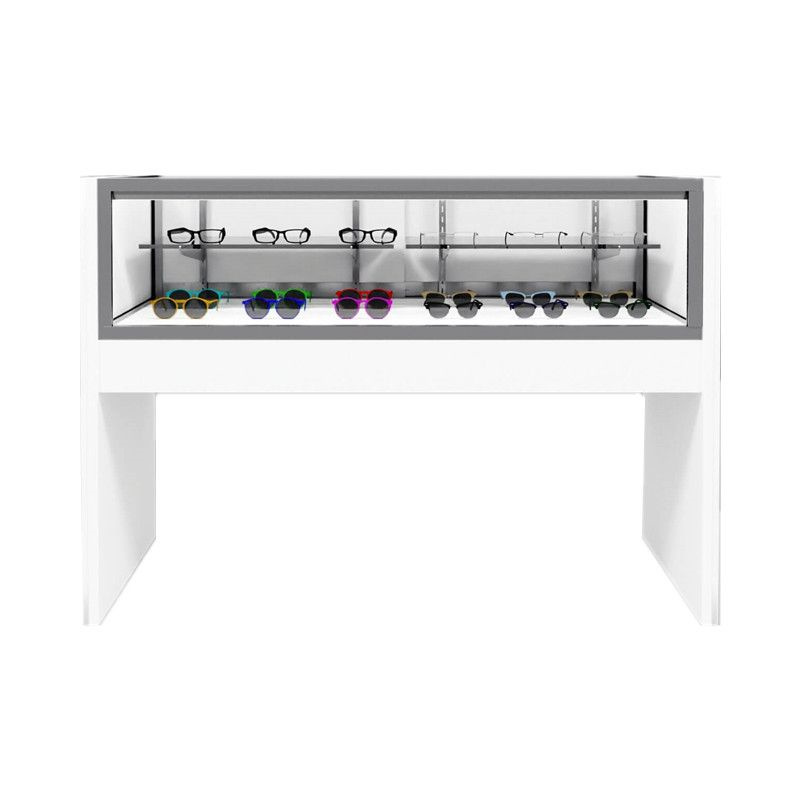 white jewelry display showcase