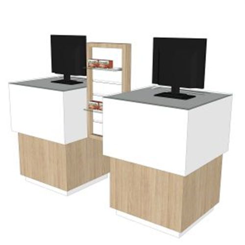 small reception desk