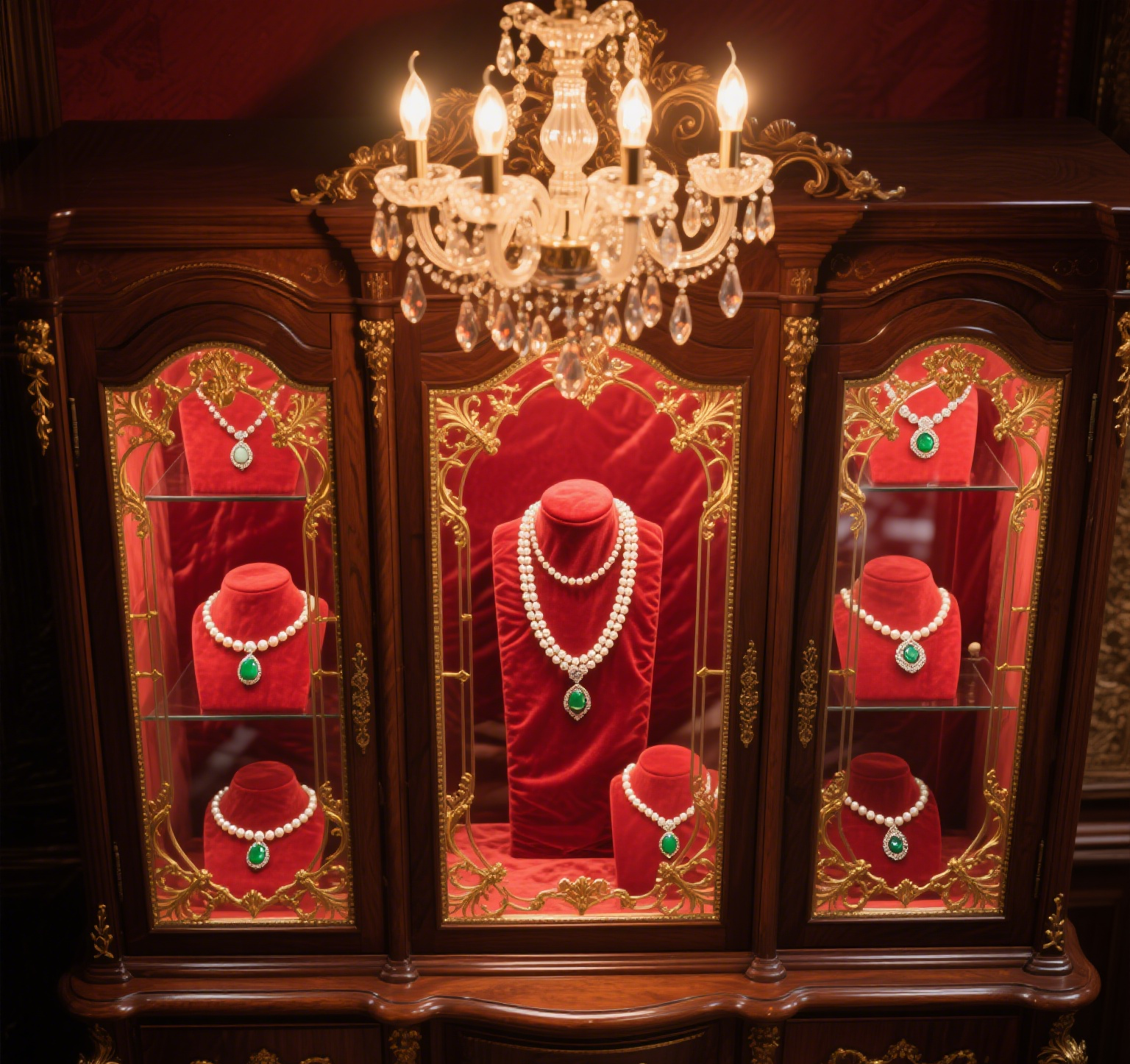 wooden display cabinet