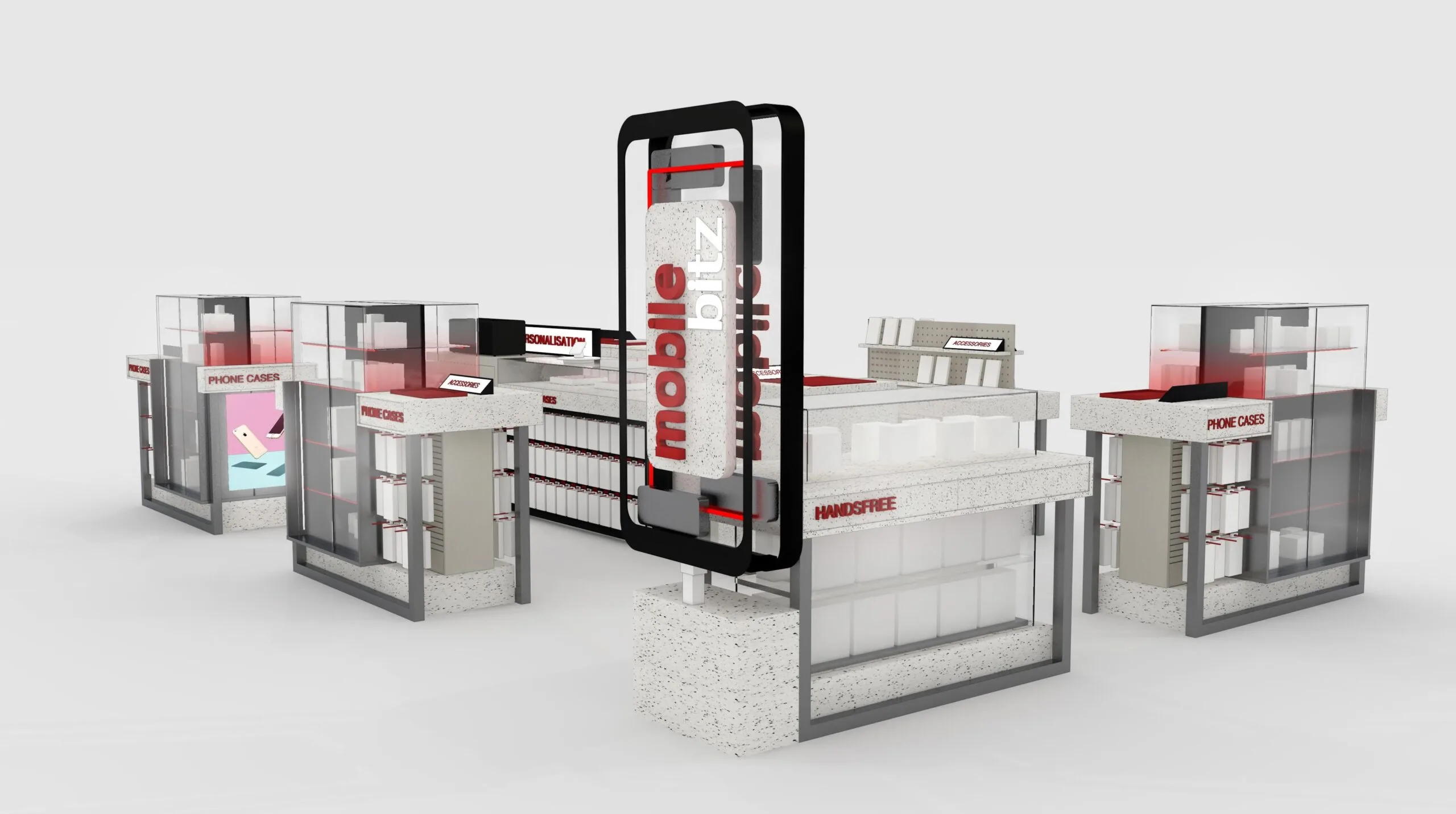 sscaled cellphone shop kiosk display-mobile biz