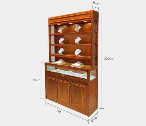 Customizable size jewelry display cabinet