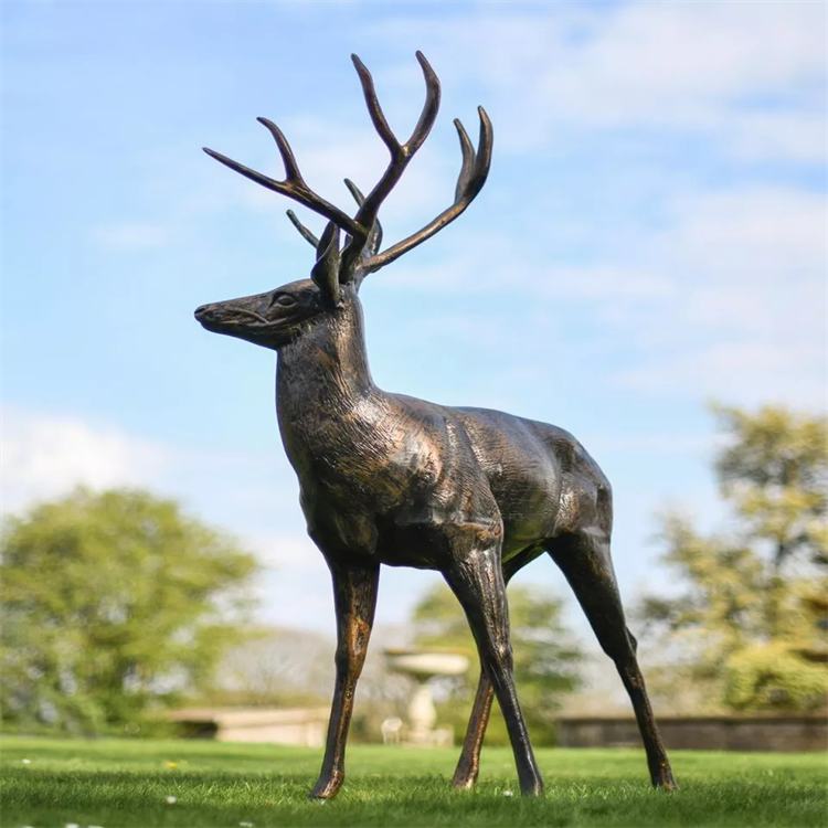 Deer & Stag Bronze Statue