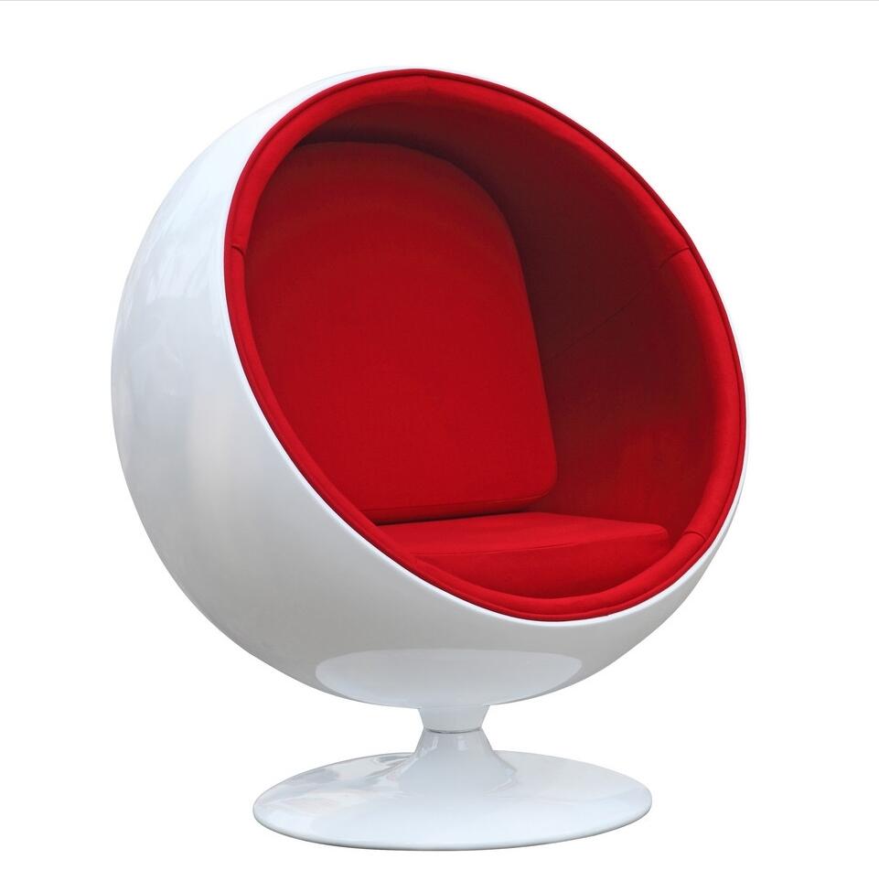 fiberglass lounge chair red