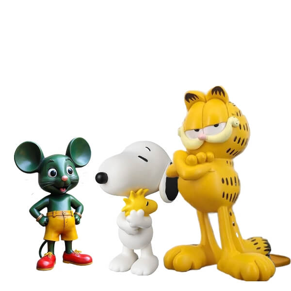 cartoon animal statues