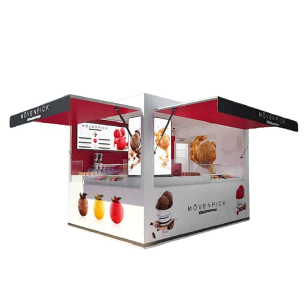 Outdoor gelato booth