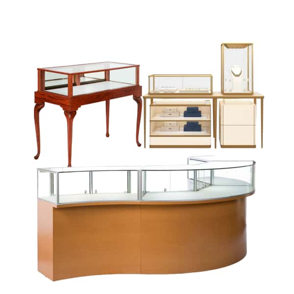 glass display cases & showcases