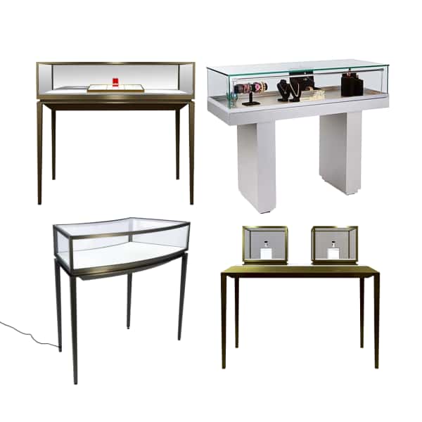Jewelry shop table displays