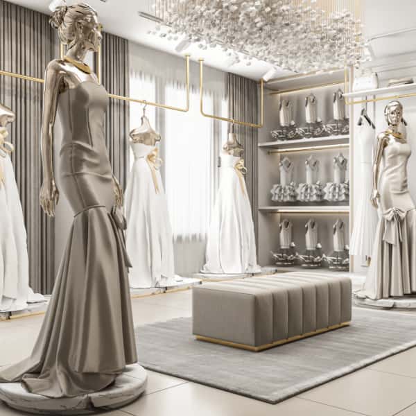 bridal bridal shop displays