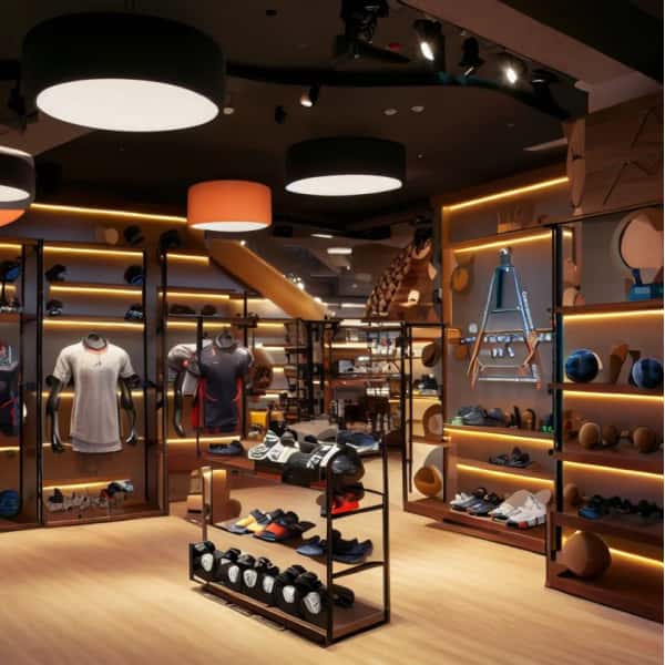 sports Sports clothing shop furniture
