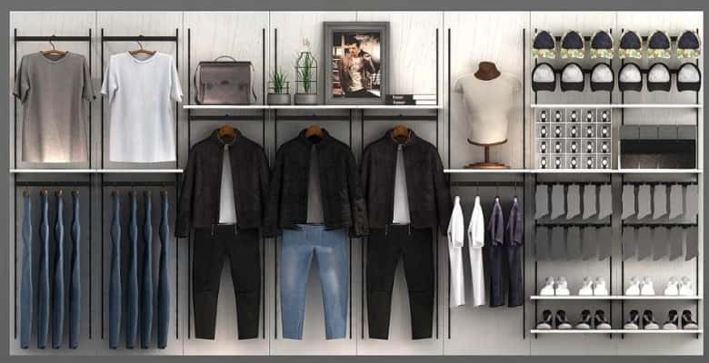 walldisplays apparel store wall displays