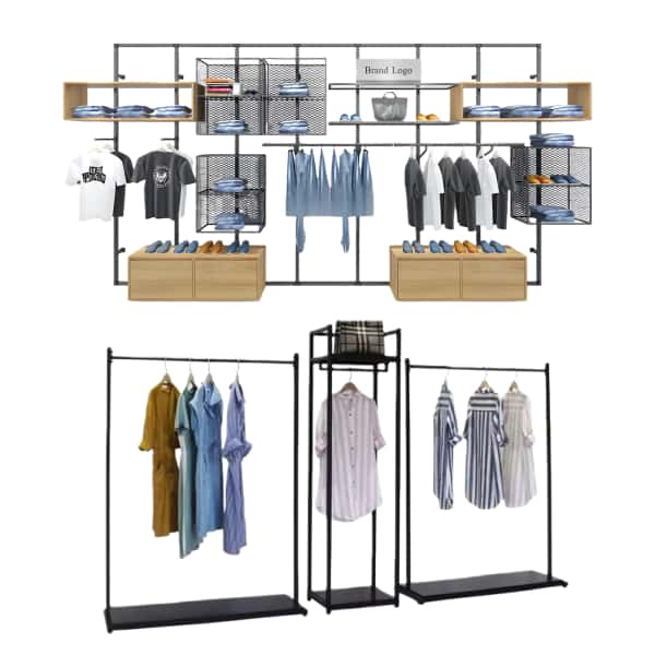 wallmounted Wall Mounted Clothing store fixtures