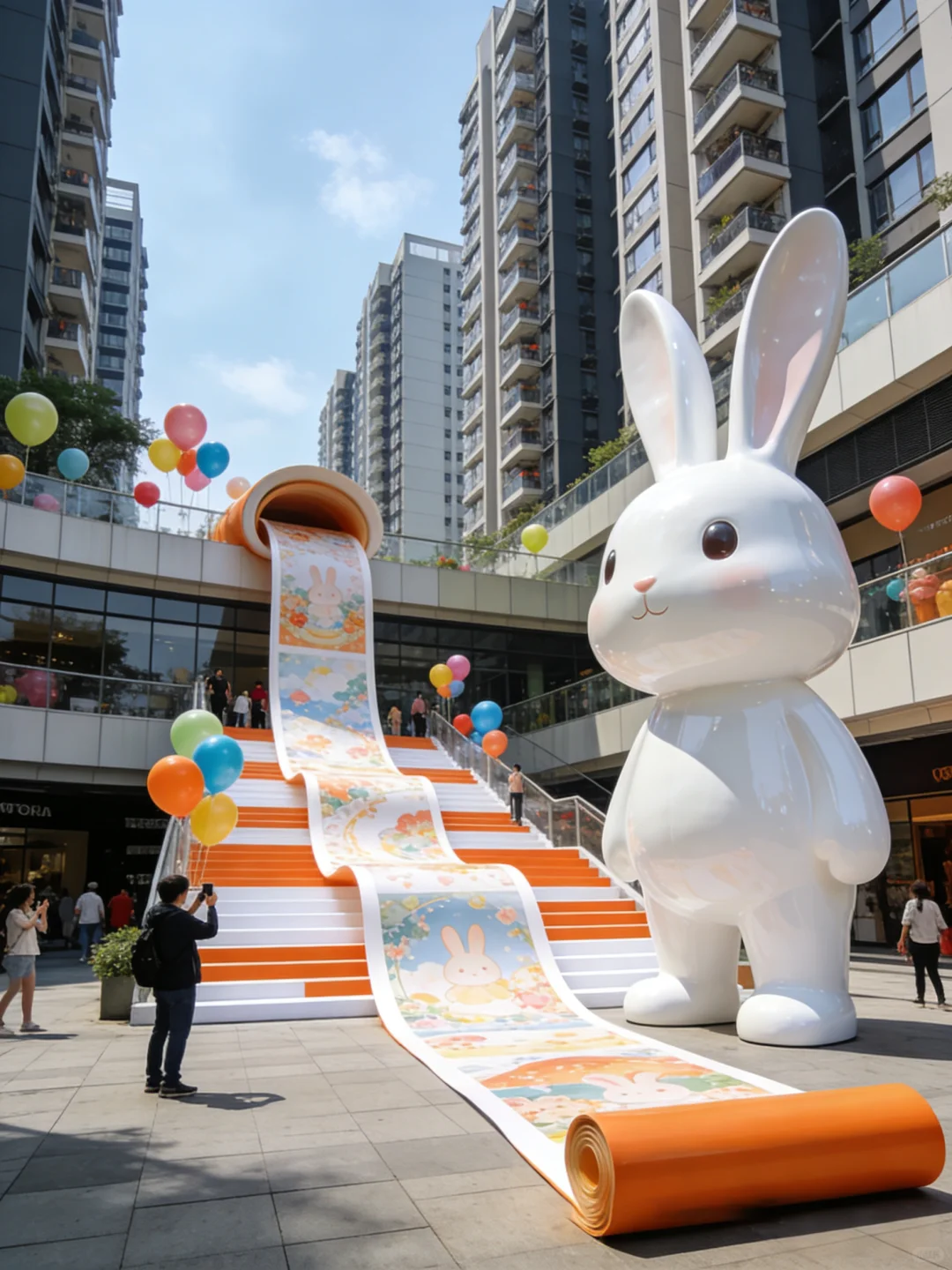 Fiberglass Rabbit Sculpture