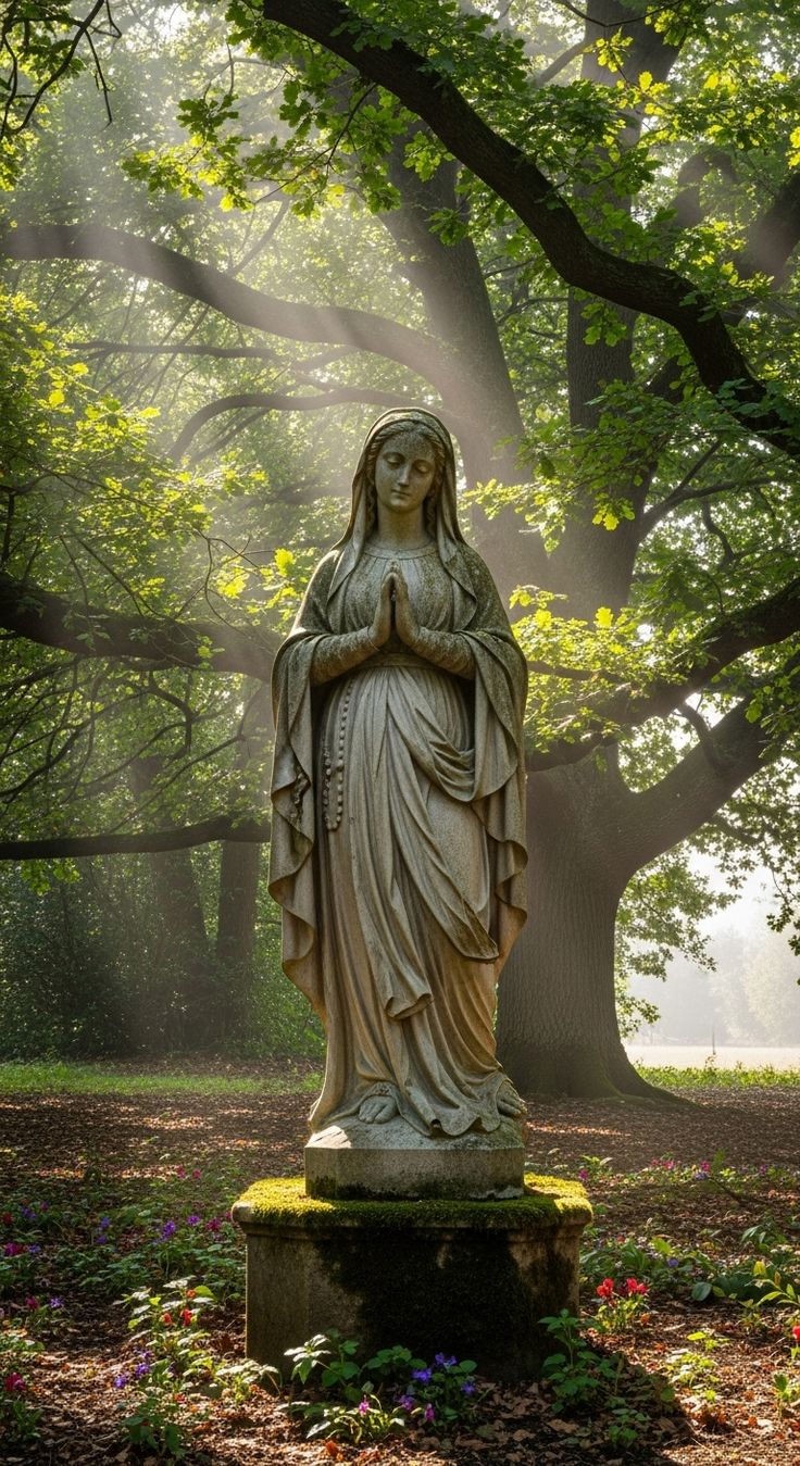 Fiberglass Virgin Mary Statue For Church, Garden & Religious Prayer Decor - Image 2