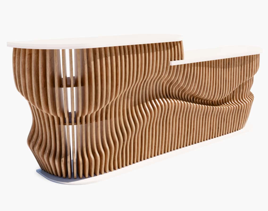standing reception desk