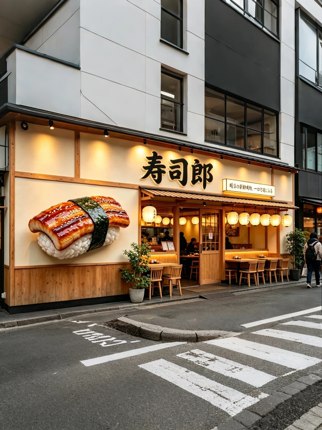 Giant Eel Sushi FRP Wall Sculpture for Japanese Restaurant Facade Sign Decoration - Image 2