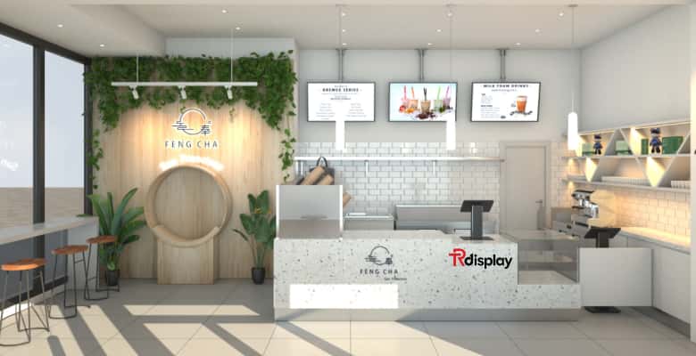 milk tea shop design counter