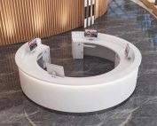 C shaped reception desk