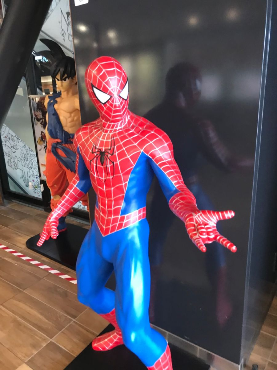 spiderman statue