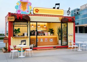 Custom outdoor food kiosk