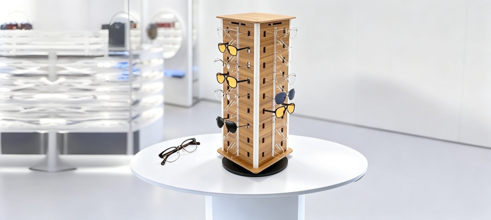 360 rotating countertop eyewear display tower