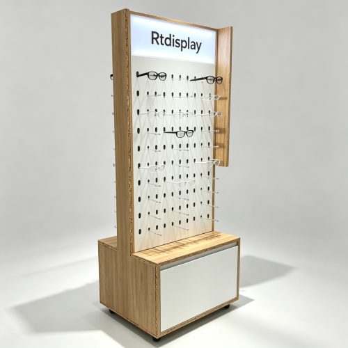 Birch plywood eyewear display left side main