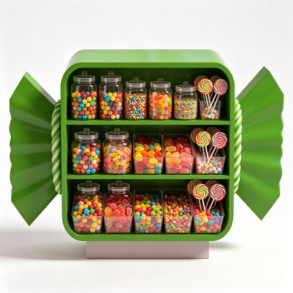 Candy stand fully stocked