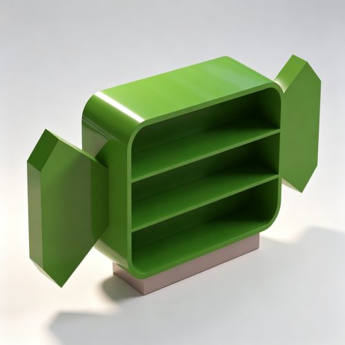 Green candy stand left view