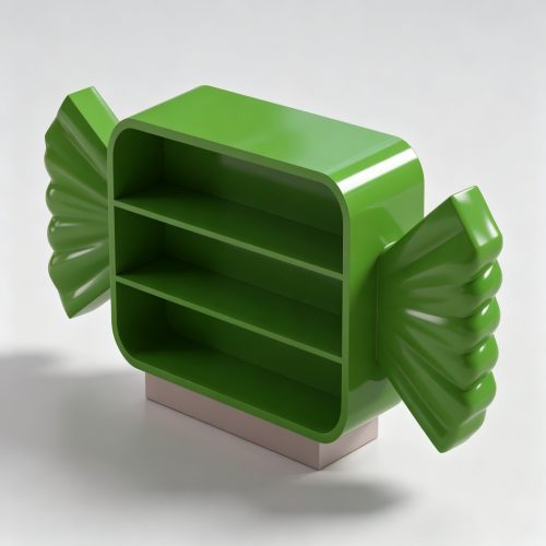 Green candy stand right view