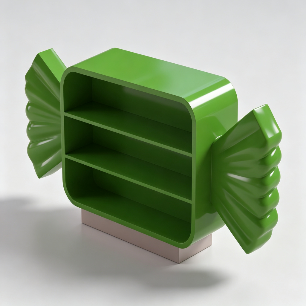 Green candy stand right view