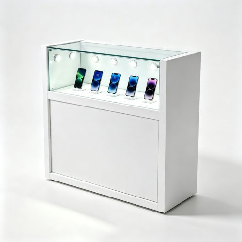 White counter flat front spotlights