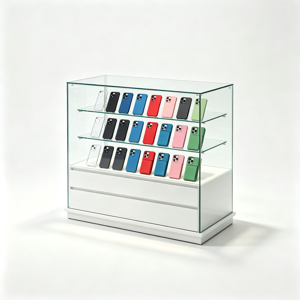 Frameless glass showcase phone cases