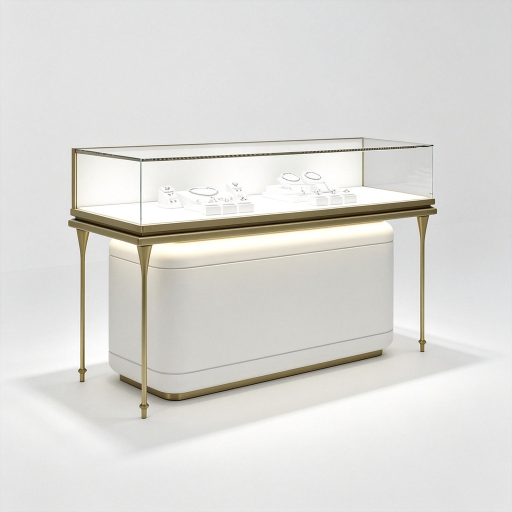 White lacquer jewelry counter main view