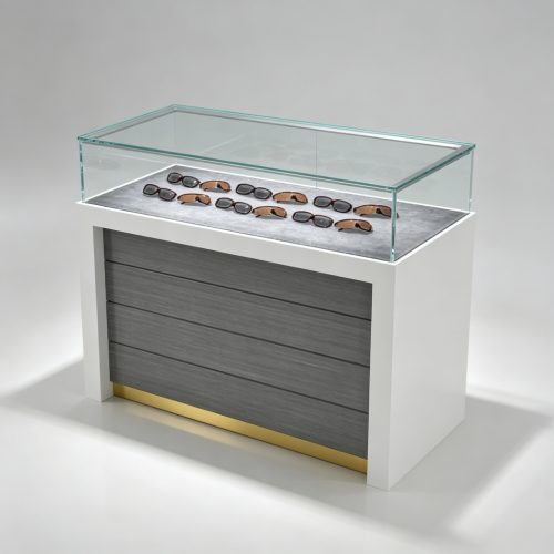 Gray wood optical counter left side