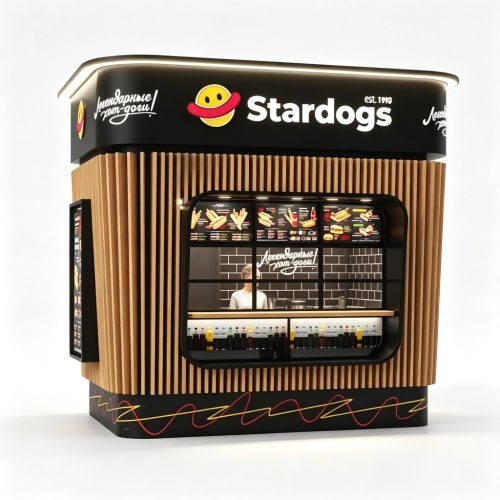 Stardogs hot dog kiosk front