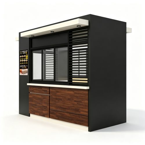 fast food kiosk left side