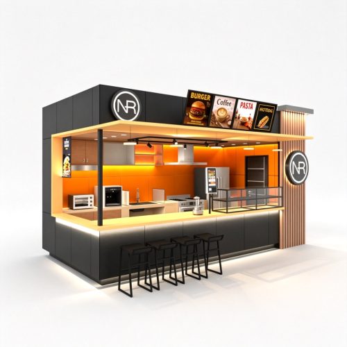 Fast food kiosk left side
