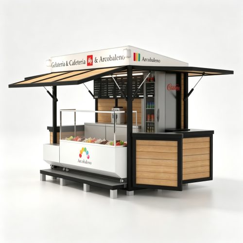 Mobile kiosk left side